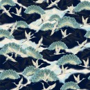 Cranes In Flight Col.101 Navy/Gold